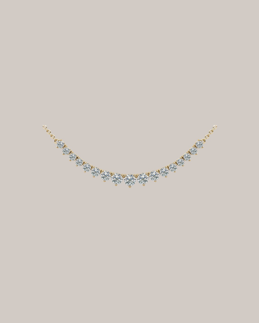 Graduated diamond drop necklace with 2.00 ctw lab grown diamonds
