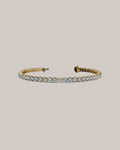 7 inch low profile diamond tennis bracelet with 7.68 ctw lab grown diamonds in 14K white gold