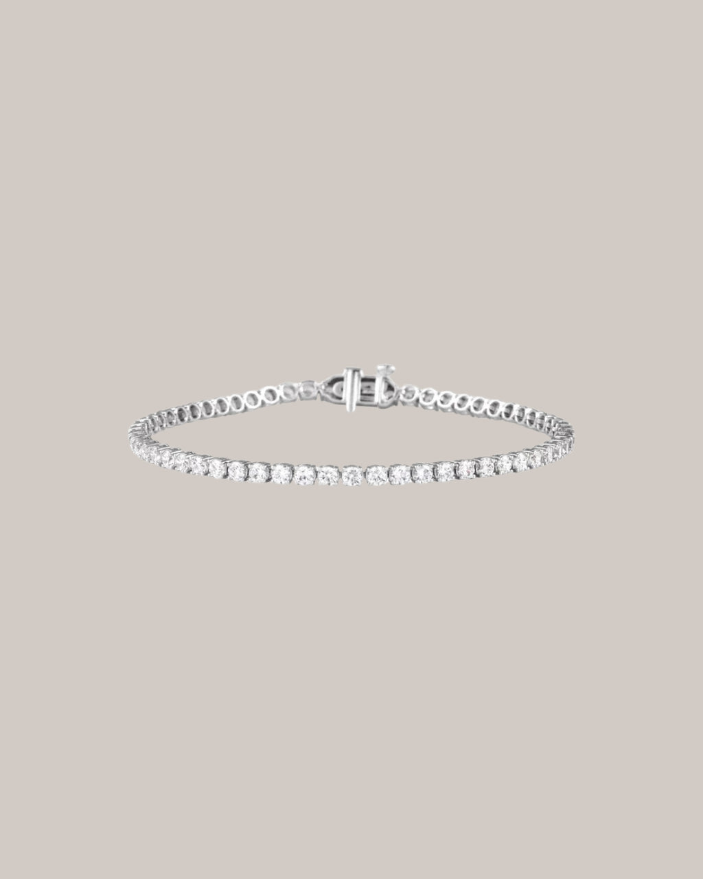 4 ctw lab grown diamond tennis bracelet in 14K white gold 