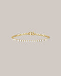 4 ctw lab grown diamond tennis bracelet in 14K yellow gold
