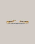7 inch baguette lab grown diamond tennis bracelet with 28 diamonds totaling 11.20 ctw in 14K yellow gold