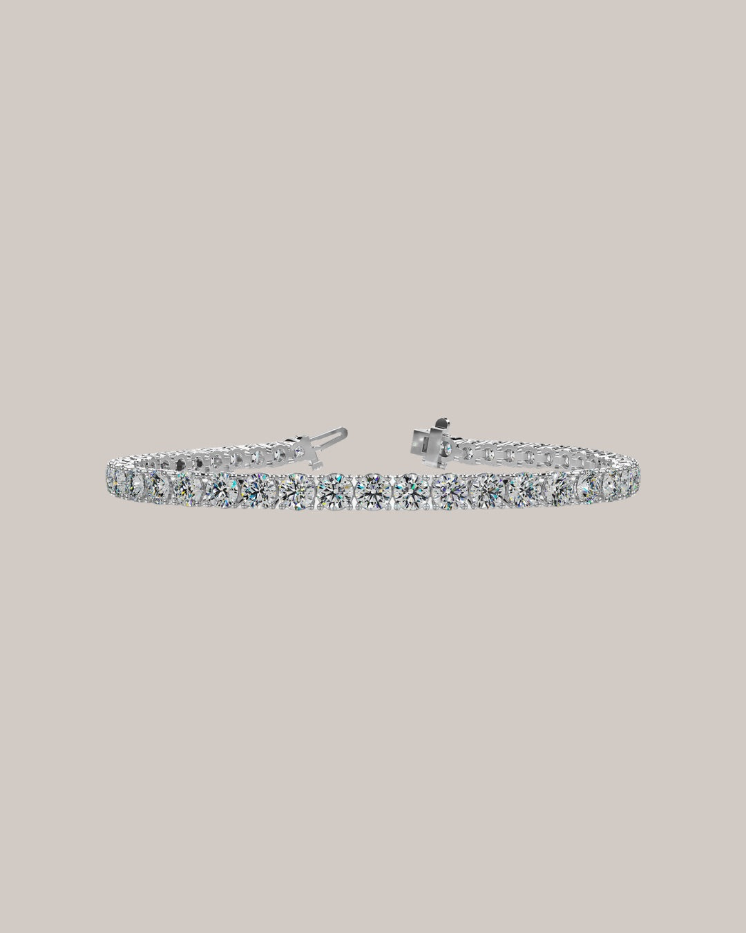 7 inch lab grown diamond tennis bracelet with 44 round diamonds totaling 11.00 ctw
