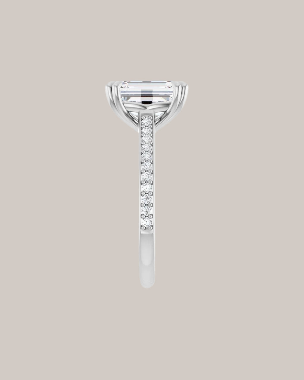 Double Prong Accented Ring