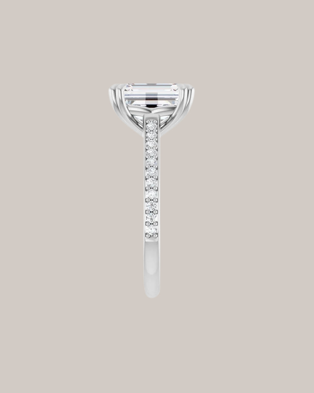 Double Prong Accented Ring