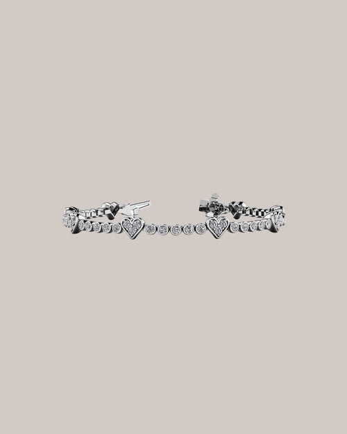 Eight of Hearts lab grown diamond bracelet with 64 diamonds totaling 2.11 ctw