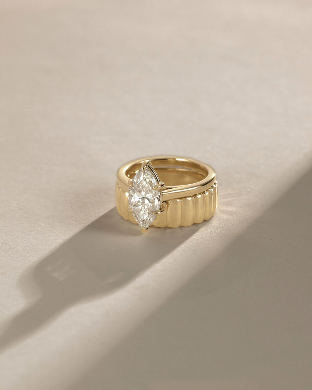 Fluted Gold Ring