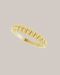 Sculpted beaded band in 14K yellow gold
