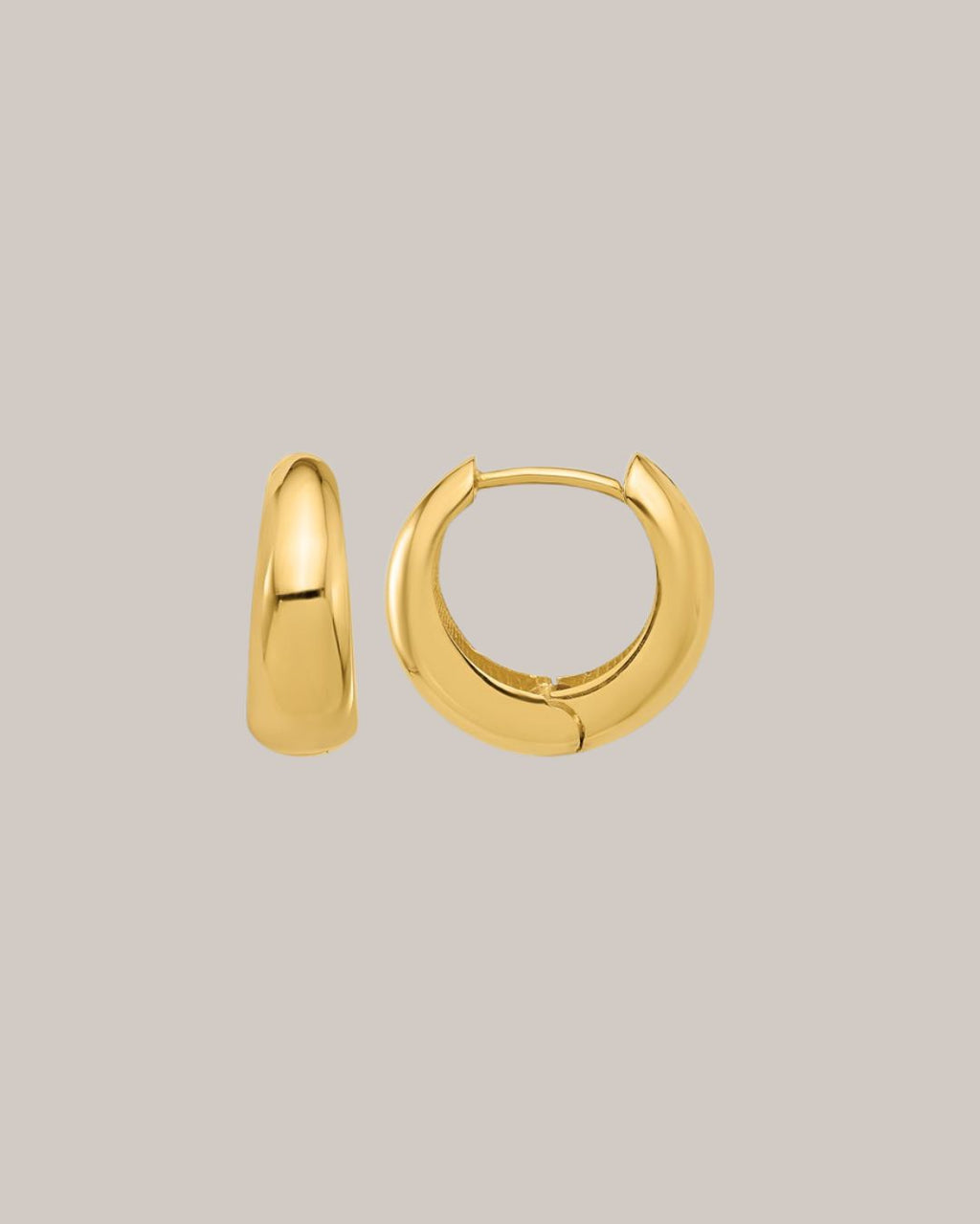 13.5 mm polished 10K yellow gold hoop earrings
