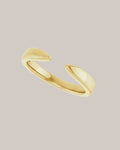 14K yellow gold reverse tapered open fashion ring