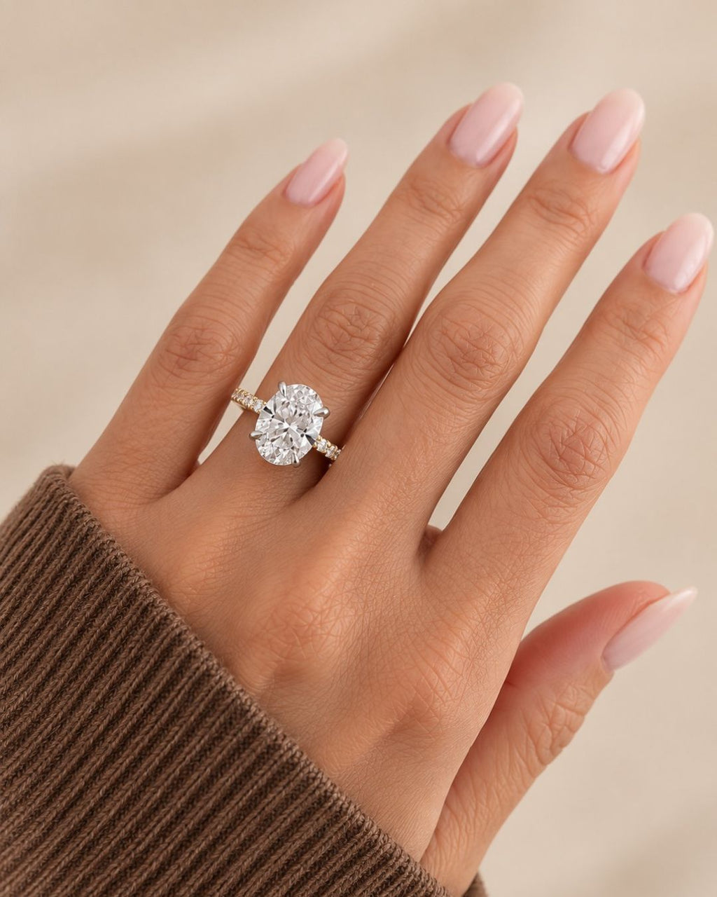 Two Tone Diamond Accented Ring