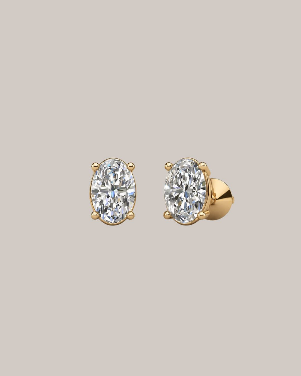 Oval Diamond Studs