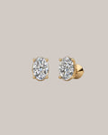 Oval Diamond Studs
