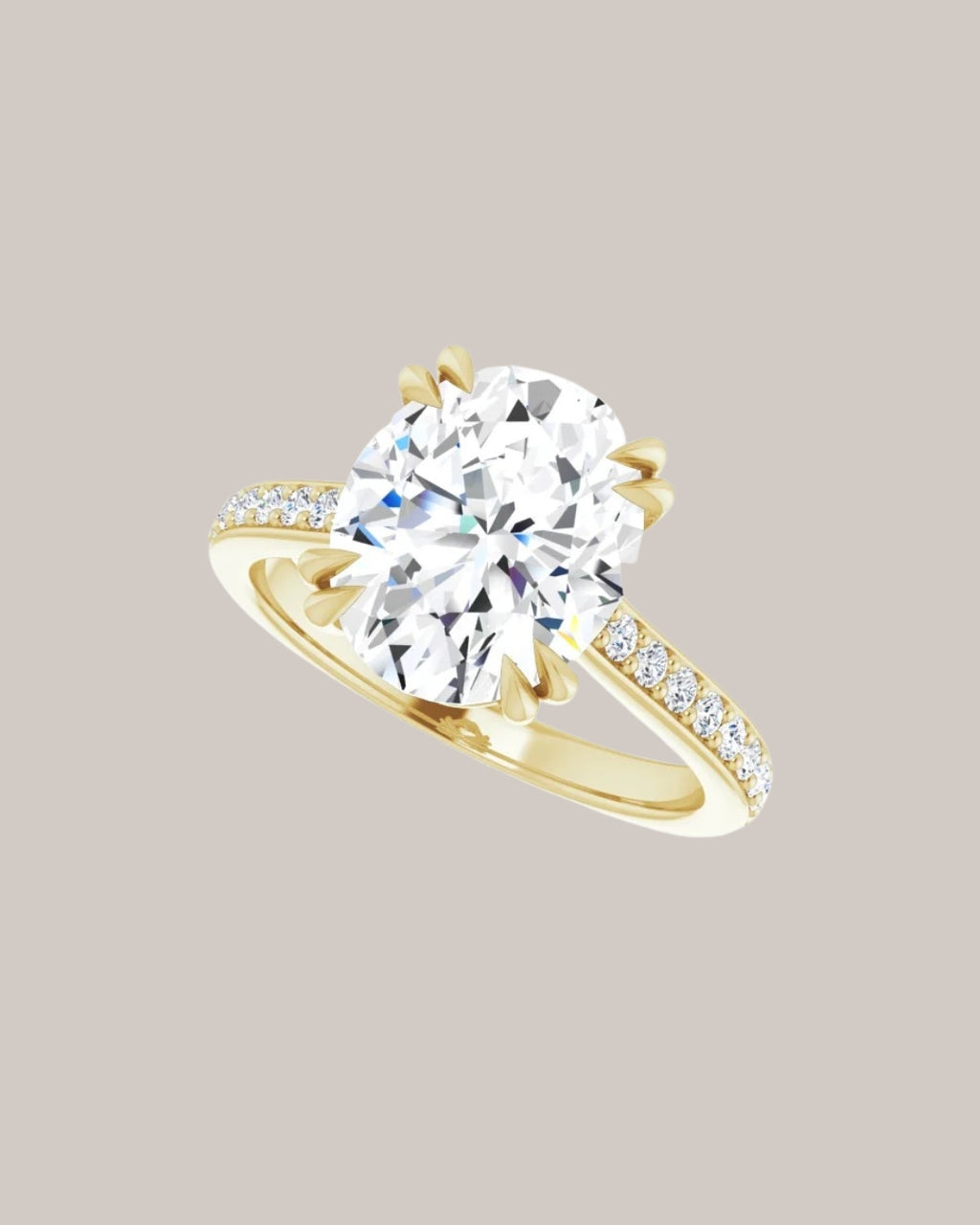 Double Prong Accented Ring