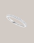 14K white gold pavé diamond band with 23 lab grown diamonds totaling 0.25 ctw