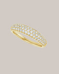 14K yellow gold pavé diamond band with 55 lab grown diamonds totaling 0.50 ctw
