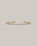 Princess cut and baguette lab grown diamond bracelet with 5.25 ctw in 14K yellow gold
