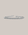 7 inch slanted bezel lab grown diamond tennis bracelet with 3.96 ctw