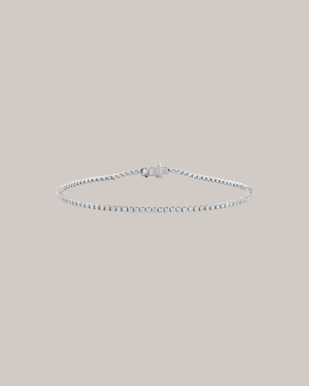 1.00 ctw lab grown diamond lightweight tennis bracelet in 14K white gold