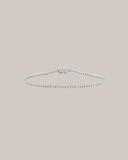 1.00 ctw lab grown diamond lightweight tennis bracelet in 14K white gold