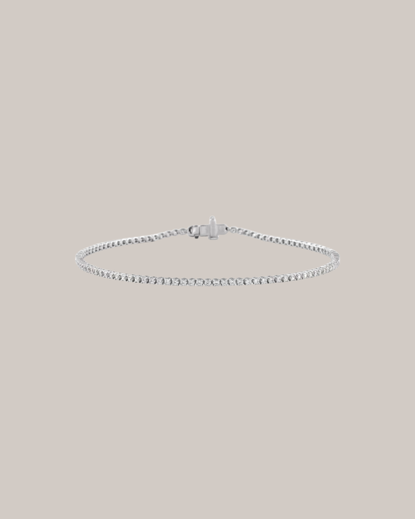 1.00 ctw lab grown diamond lightweight tennis bracelet in 14K white gold