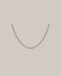 16 inch bezel set diamond tennis necklace with 5.05 ctw in 14K white gold
