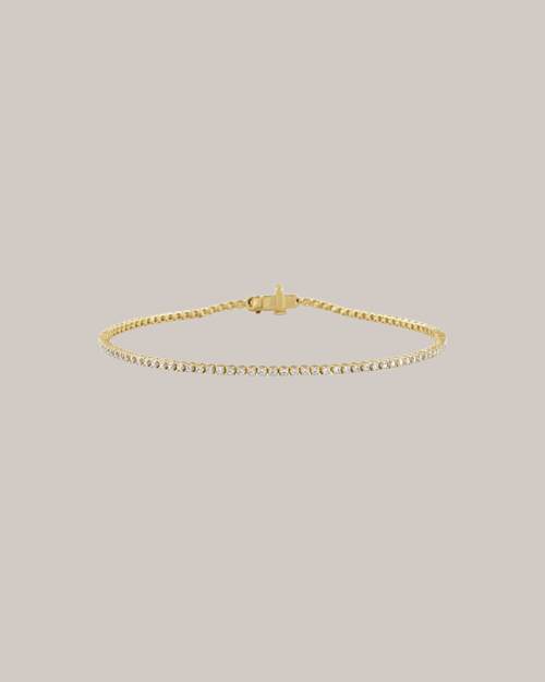 1.00 ctw lab grown diamond lightweight tennis bracelet in 14K yellow gold