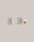 Emerald Diamond Stud Earrings