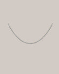 16 inch diamond tennis necklace with 6.77 ctw in 14K white gold
