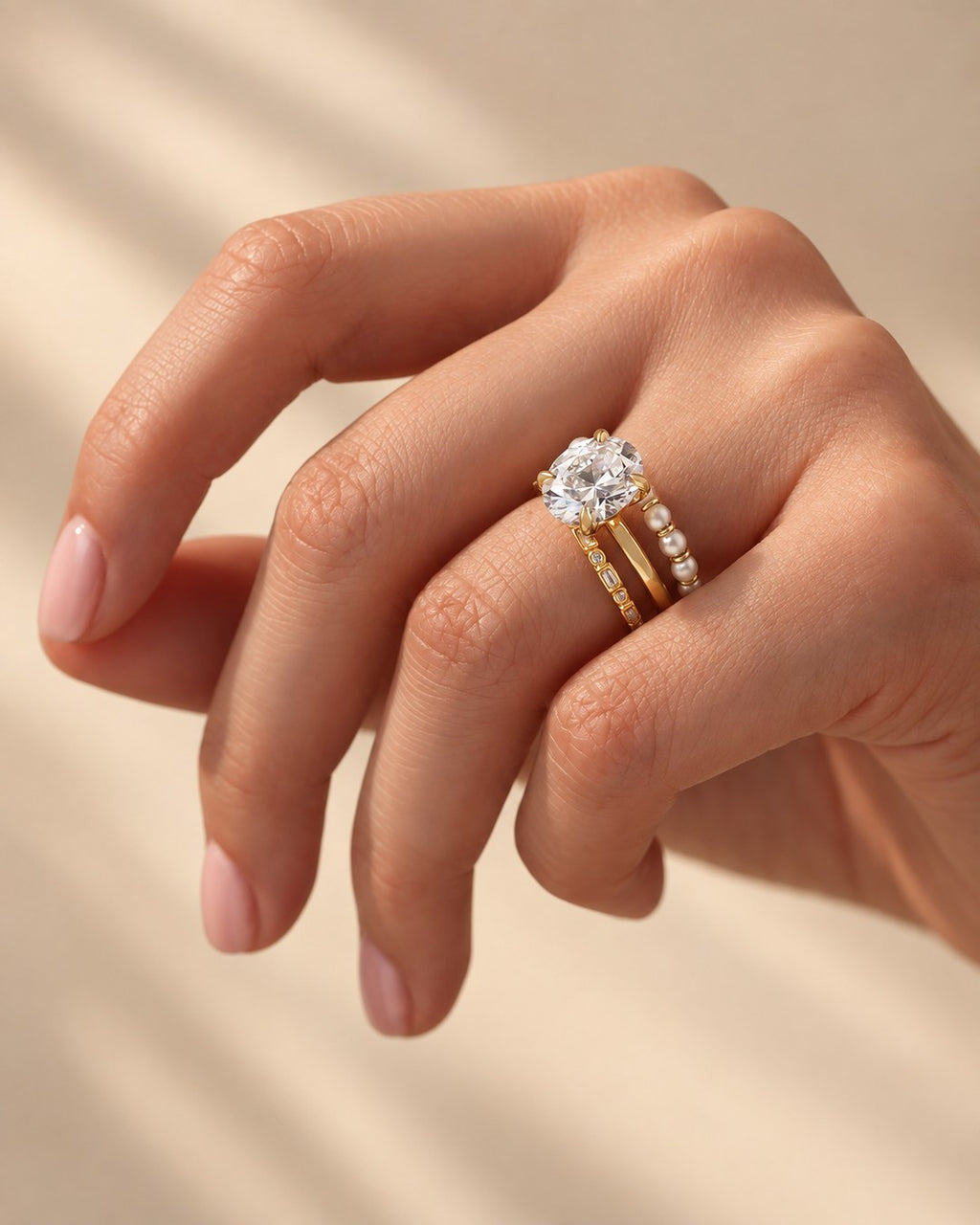 Baguette and Round Diamond Band