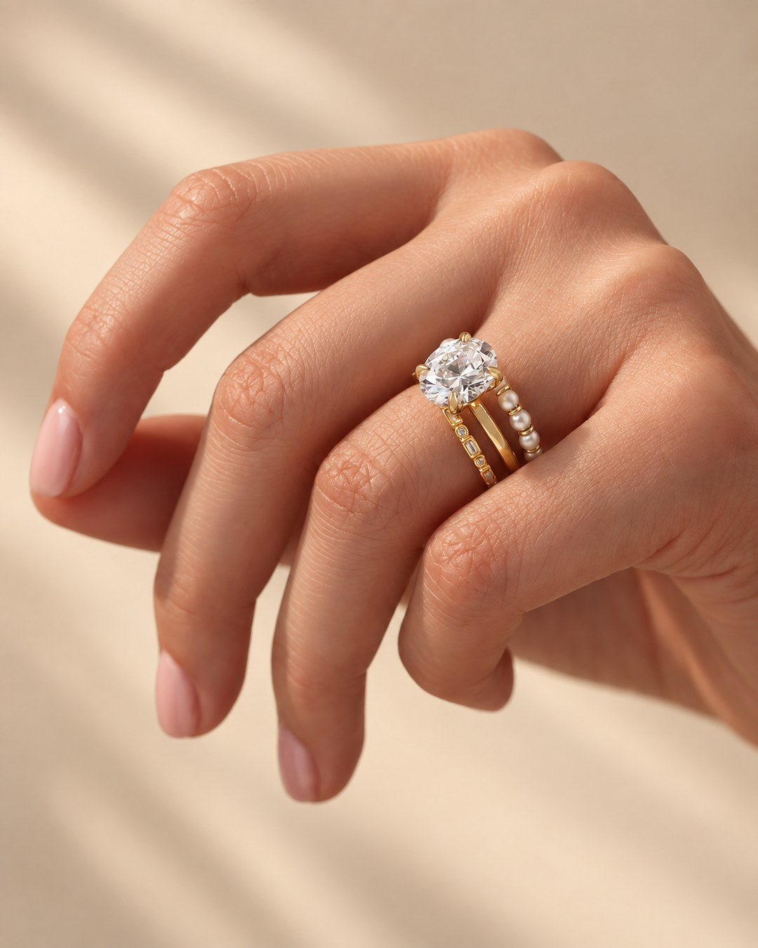 Baguette and Round Diamond Band
