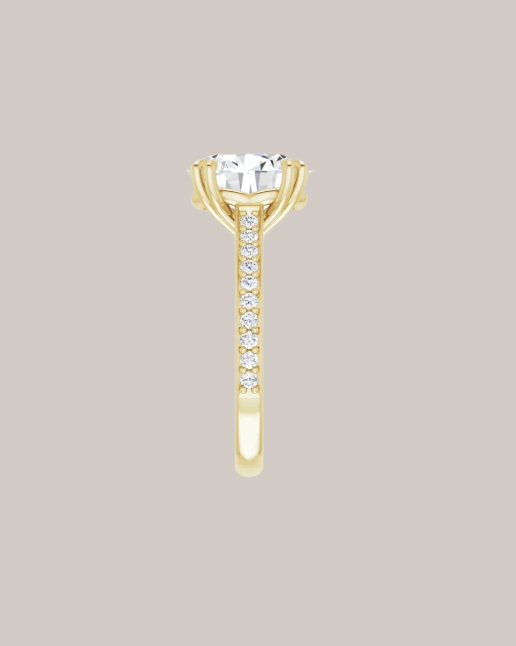 Double Prong Accented Ring