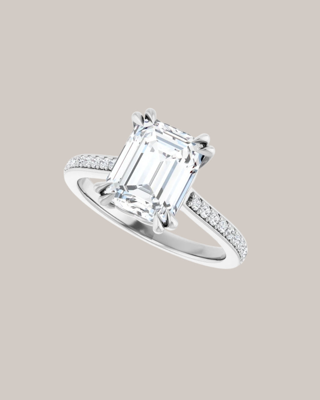 Double Prong Accented Ring