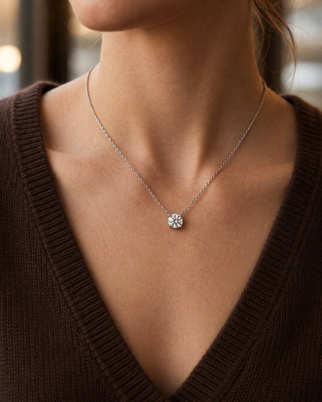 Solitaire Diamond Pendant