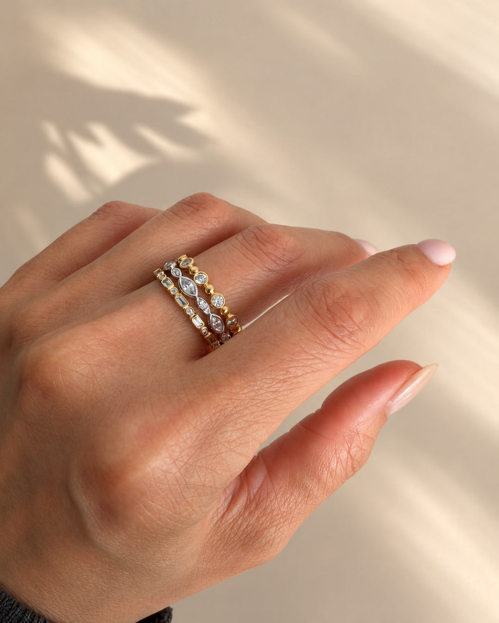 Marquise and Round Diamond Eternity Band