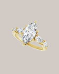 Pear Diamond Accented Ring