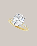 Two tone 14K gold diamond band with 18 round diamonds totaling 0.50 ctw
