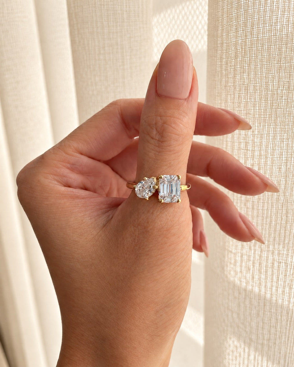 Toi et Moi Two Stone Ring