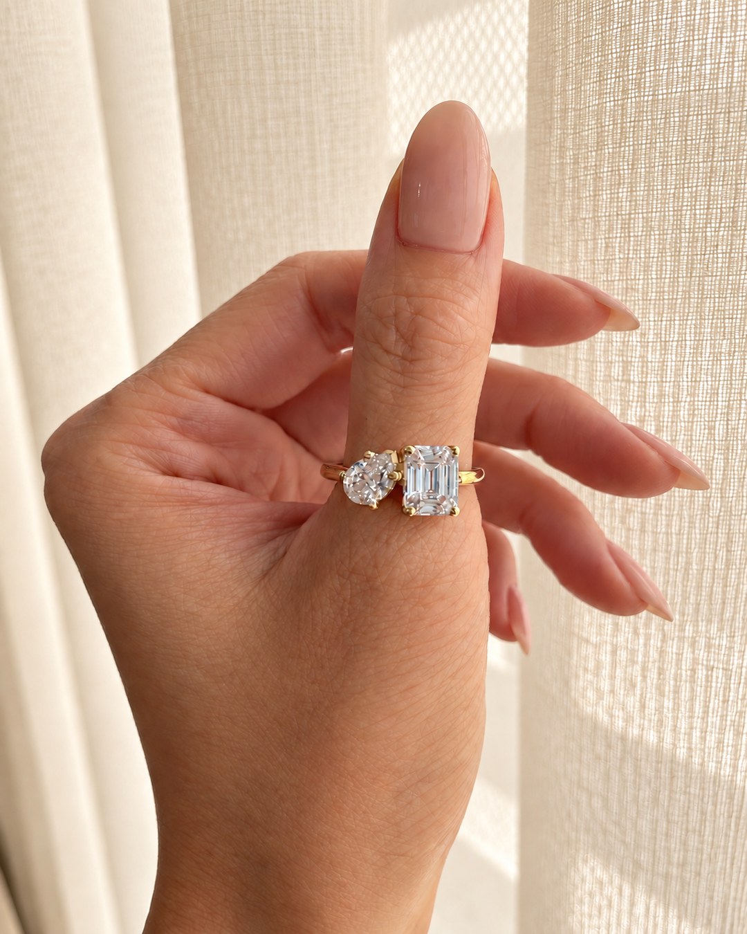 Toi et Moi Two Stone Ring