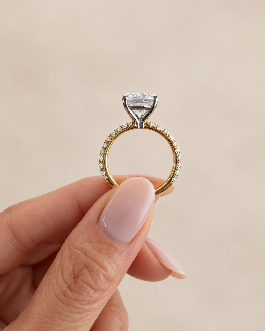 Two Tone Diamond Accented Ring